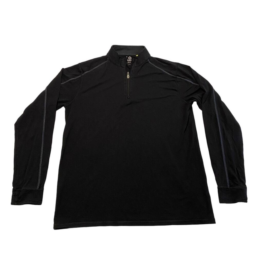 Tasc Performance 1/4 Zip Pullover Lightweight Bamboo Long Sleeve Dark Gray M